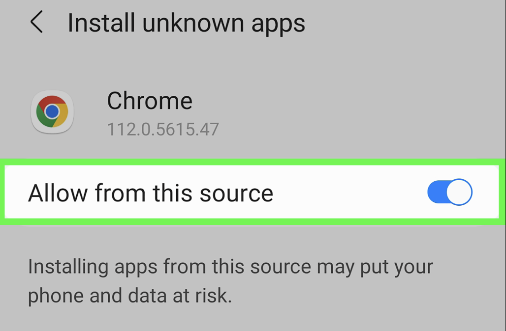 Enabled Unknown Sources Android - MobiFlix App