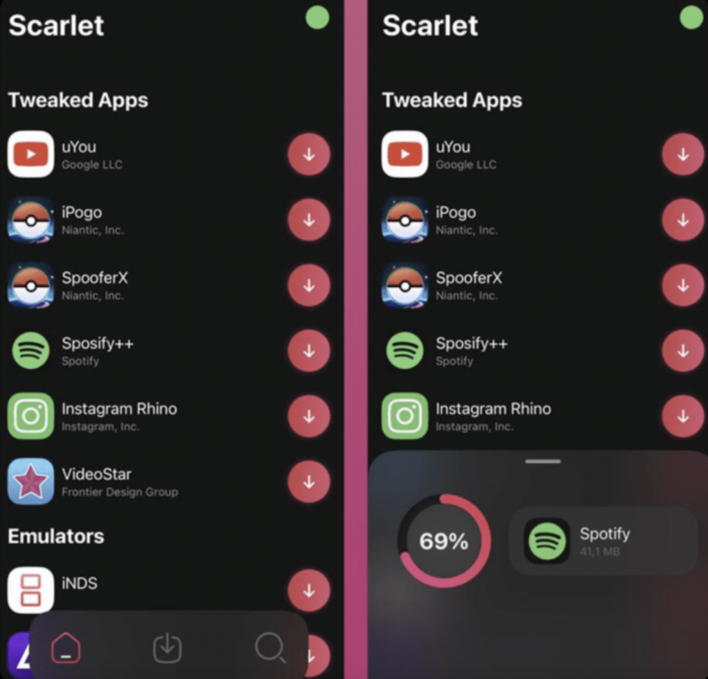 Scarlet App on iOS - MobiFlix HD Movies